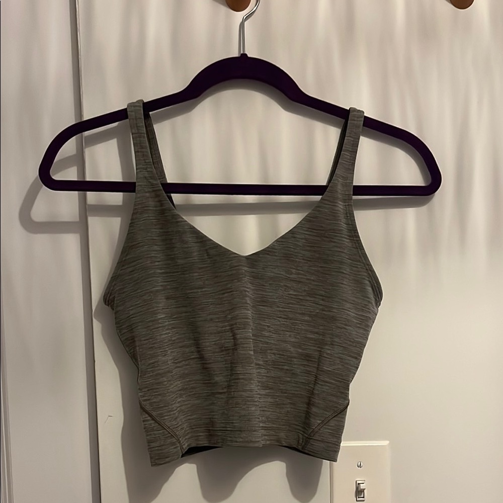 Lululemon Athletica Heathered Gray align crop (NO BRA PADS)